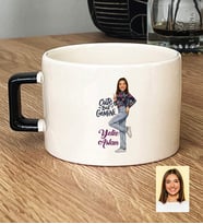 Kişiye Özel Karikatürlü Cute But Gemini İkizler Burcu Lüks Fincan Doğum Günü Hediyesi