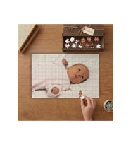 Yeni Doğmuş Bebek Tasarımı 240 parça Ahşap Puzzle Ahşap Kutuda MP00585