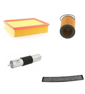 Bosch Filtre Bakım Seti BMW 3 SERİSİ E46 325 i Benzin 1998-2001 Hava + Yağ F + Yakıt F. + Polen Bosch