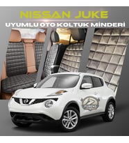 Nissan Juke Antrasit Renk Tay Tüyü Cepli & Terletmez Sırtlı Oto Koltuk Minder Seti - Koltuk Koruma Kılıfı (ÖN & ARKA TAM SET)