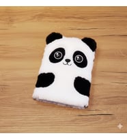 ÜçKol Ticaret Panda Tasarımlı Peluş Defter (Beyaz)