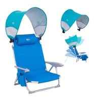 Wejoy Wavora B10 Plus UPF50+ Gölgelikli 4 Kademeli Katlanır Plaj Sandalyesi Blue