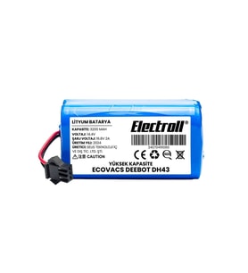 Ecovacs Deebot Dh43 Uyumlu Batarya (YÜKSEK KAPASİTE) 3200mah Pil Robot Süpürge Batarya Değişimi