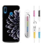 Huawei P20 Lite Mate 10 20 Lite Pro P40 Lite KılıfKablo Koruma Spiral Silikon Çiçekler 1639