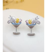 Silver Işıltılı Kokteyl Küpe
