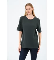 Kadın Bisiklet Yaka Kısa Kollu  Basic T-Shirt - İnterlok Kumaş