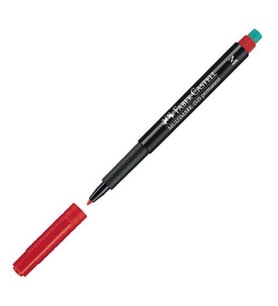 Faber Castell 1525 Permanent Kalem - Asetat Kalemi M Kırmızı
