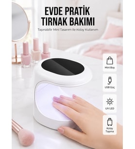 Kalıcı Oje Kurutucu Mini Uv Işınlı Taşınabilir Hızlı Ve Pratik Oje Kurutucu