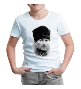 Atatürk Beyaz Çocuk Tshirt