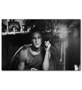 Cakatablo Marlon Brando Genç Sigara İçen Pozu MDF Tablo