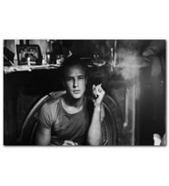Cakatablo Marlon Brando Genç Sigara İçen Pozu MDF Tablo
