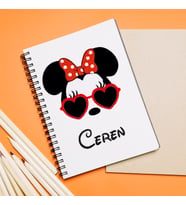 Minnie Mouse Sevgili Çift Tasarımlı Defter Kişiye Özel