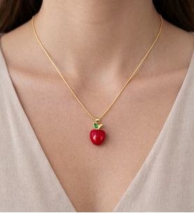 Kırmızı Elma Model Kolye