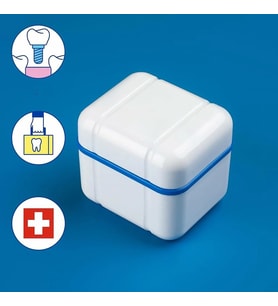 TechTic BDC112Curaprox Diş Protezleri Ve Diş Telleri İçin Temizleme Kutusu Dental Cihaz Kutusu