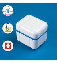 TechTic BDC112Curaprox Diş Protezleri Ve Diş Telleri İçin Temizleme Kutusu Dental Cihaz Kutusu