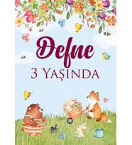 Sevimli Ayıcık Temalı Doğum Günü Afişi