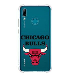 Huawei P Smart 2019 Uyumlu Köşe Korumalı Antişok Kapak Chicago Bulls Tasarımlı Şeffaf  Kılıf