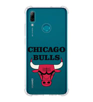 Huawei P Smart 2019 Uyumlu Köşe Korumalı Antişok Kapak Chicago Bulls Tasarımlı Şeffaf  Kılıf