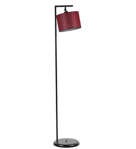 SMART SİYAH SİLİNDİR HASIR BORDO ABAJURLU LAMBADER