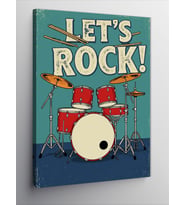 Kanvas Tablo "Let's Rock!" Davul Seti