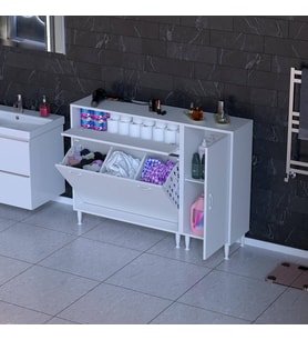 Modilayn YENİCE 130x97x32, 5 cm 3 raflı ve 3 sepetli dolap ile çamaşırlarınız artık daha düzenli.