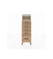 Kronos Dolap Tek Raflı 5 Çekmeceli 44x59x134 Aytaşı-Çam