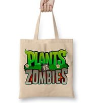 Plants ve Zombies Logo Bez Çanta Uzun Saplı