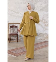 Linda Ceket Pantolon Takım - Yağ Yeşili
