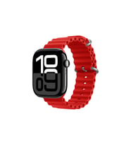 Apple Watch 40mm Uyumlu Kordon Ocean Silikon Yumuşak Esnek Metal Tokalı Zore KRD-75 Kayış