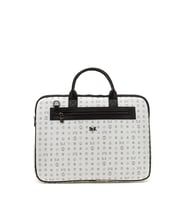 Bilik Deri Monogram Beyaz-Siyah Unisex Laptop & Evrak Çantası RH09 BUSİNESS-MN