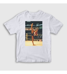 Presmono Unisex Çocuk Beyaz Kickboxer Film Jean Claude Van Damme T-Shirt 259021tt (Beyaz)