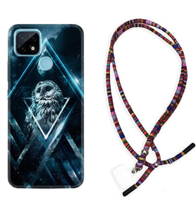 Realme C11 C21 C21Y C25Y C11 2021 Kılıf Boyun Asklı Rasta Silikon Old Owl 1649