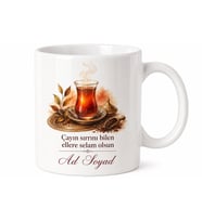 Çaycı Temalı Özel Tasarım Baskılı Porselen Kupa Bardak Hediye