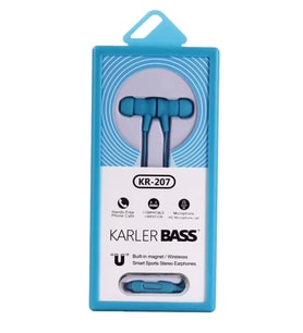 Karler Bass KR-207 Mıknatıslı Kablolu Kulaklık - Mavi