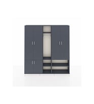 Arges Dolap 15 Raflı 5 Kapaklı Tek Askılı 220x30x243 Antrasit-Antrasit/Antrasit
