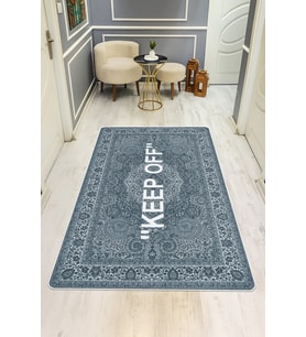 Modern Desenli Dijital Baskı Kaymaz Taban Halı H0234