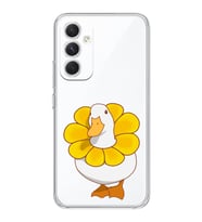 Samsung Galaxy A55 Uyumlu Tatlı Ördek Desenli Şeffaf Telefon Kılıfı