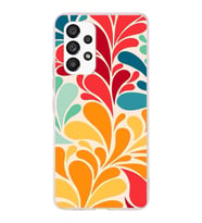 PrintiFy Samsung Galaxy A33 ile Uyumlu 1mm Slim Fit Retro Colors 5 Baskılı Şeffaf  Kılıf