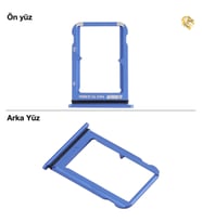 Xiaomi Mi 9 Uyumlu Sim İç Yuvası Çiftli Mavi Sim Kart Tepsisi Sim Kızağı Sim Çekmecesi Sim Tray