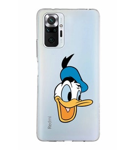 Xiaomi Redmi Note 10 Pro Uyumlu Kapak Donald Duck Tasarımlı Şeffaf Silikon Kılıf
