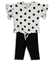 Civil Baby Puantiye Empirme Reçmeli 6-18 Ay Takım - Ekru