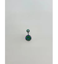 Mistik Topaz Taşlı Göbek Piercing - Pg0009