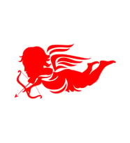Eros Sticker 17x17 Cm Kırmızı