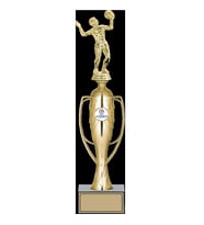 ODAK KUPA - Figürlü Kupalar - Voleybol Kadın Figürlü Kupalar FG-025 A - 38 cm