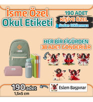 Kapbirhediye Okul Etiketi Isme Özel Kalem Defter Etiketi Uğur Böceği Temalı 190 Adet