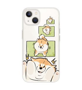 Iphone 14 Uyumlu Sevimli Köpek Tasarımlı Şeffaf Telefon Kılıfı