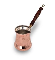 Cobper Premium Collection Roman Bakır Cezve 450ml Ahşap Kulp