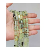 Bileklik Boy Prehnit (PRİNAYT) Taşı 7x12mm Yarım Dizi (49910) (18CM UZUNLUĞUNDADIR)