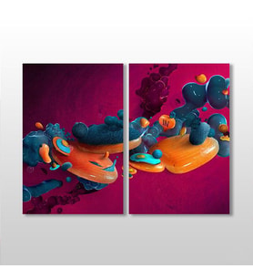 3D Obje Kanvas Tablo 110x100cm (Karışık)