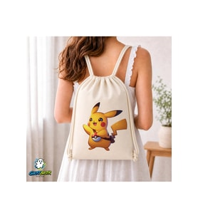 Pikachu Büzgülü Keten Çanta C235